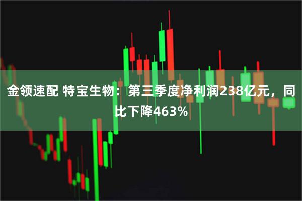 金领速配 特宝生物：第三季度净利润238亿元，同比下降463%