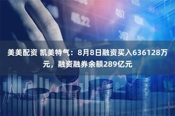 美美配资 凯美特气：8月8日融资买入636128万元，融资融券余额289亿元
